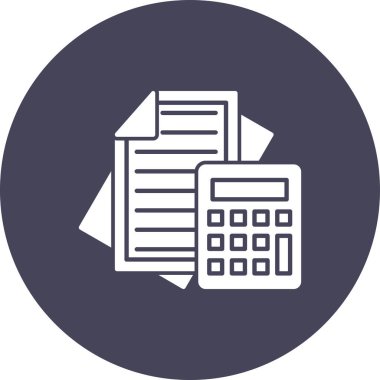 Kişisel ve ticari kullanım için hesap makinesi vektör simgesi simgesi vektör çizimi..