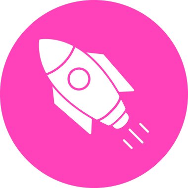 roket ikonu vektör illüstrasyonu