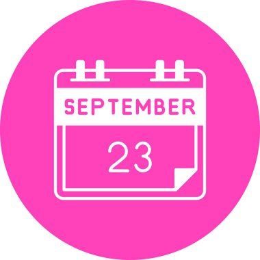 Eylül 25 - Takvim simgesi tek vektör illüstrasyonu