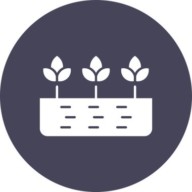 Çiçek Saksı Vektörü Sembol Tasarımı