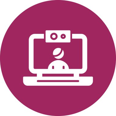 Bilgisayar. Web simgesi basit illüstrasyon