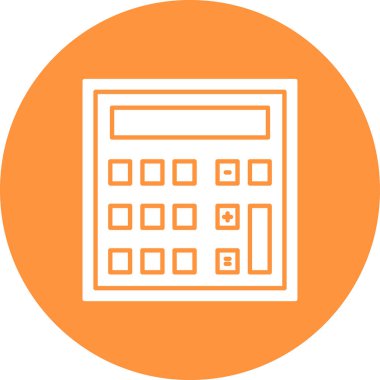 Hesap makinesi simgesi. Basit bir çizim. Web için hesap makinesi vektör simgeleri