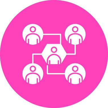 Çember içindeki insanların vektör simgesi çizimi