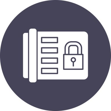 Kilit. Web simgesi basit illüstrasyon