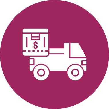 Bir araba simgesinin vektör illüstrasyonu