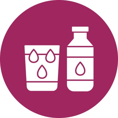 su şişesi simge vektör çizim