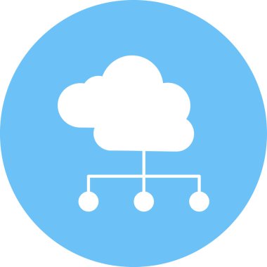 Bulut. Web simgesi basit illüstrasyon