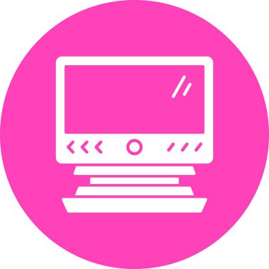 Bilgisayar. Web simgesi basit illüstrasyon