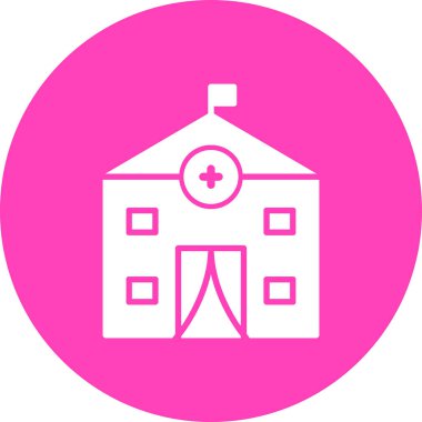 Hastane simgesi, vektör illüstrasyonu