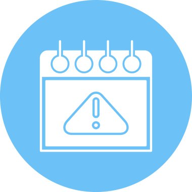 Takvim simgesinin vektör illüstrasyonu