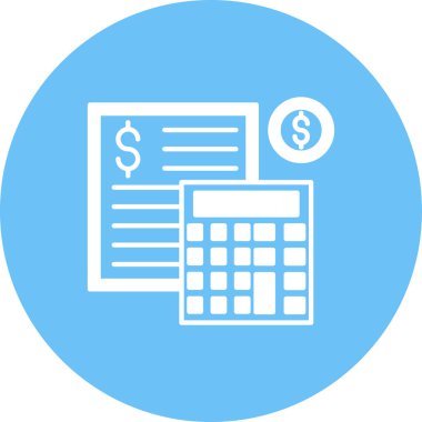 Hesap makinesi simgesinin vektör illüstrasyonu