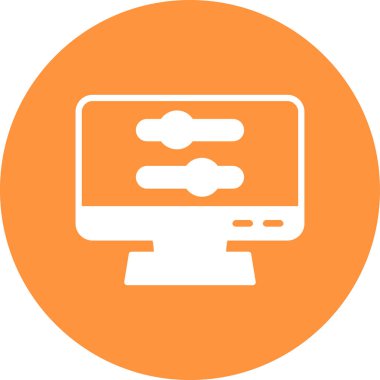 Dizüstü bilgisayar simgesinin vektör çizimi