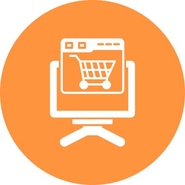 Alışveriş arabası, vektör illüstrasyonu