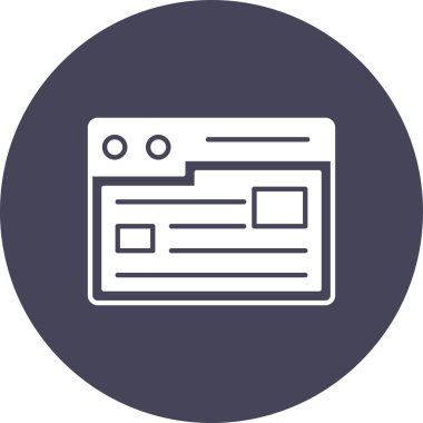 Web sayfası arayüzü, basit vektör illüstrasyonu