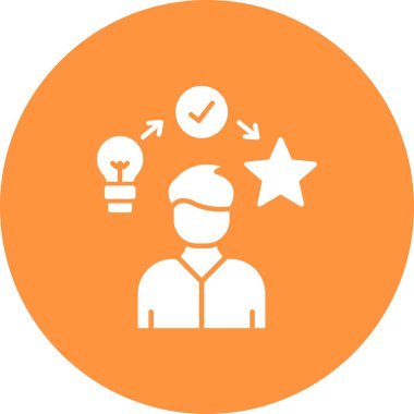 Bir fikrim var. Web simgesi basit illüstrasyon