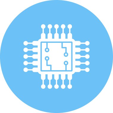 İşlemci. Web simgesi basit illüstrasyon