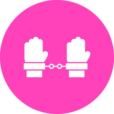 Eldiven simgesi vektör illüstrasyonu