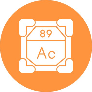 Kimyasal element modern simgesinin vektör çizimi