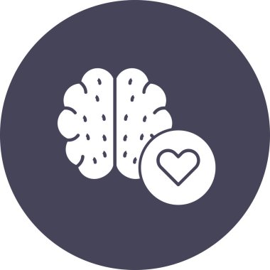 Beyin. Web simgesi basit illüstrasyon