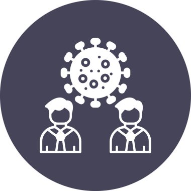 Corona virüs ikonu. Basit vektör illüstrasyonu