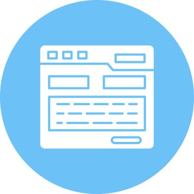 tarayıcı web simgesi basit illüstrasyon