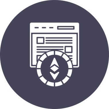 ethereum simgesinin vektör illüstrasyonu