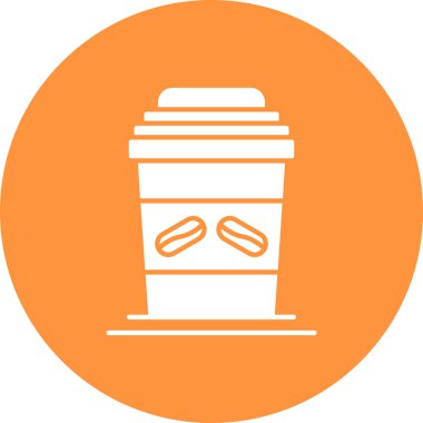 Kahve. Web simgesi basit illüstrasyon