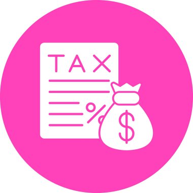 vergi simgesi, vektör illüstrasyonu