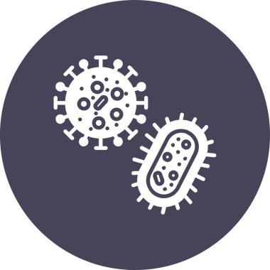 Bakteri ve virüsün vektör resimleme simgesi