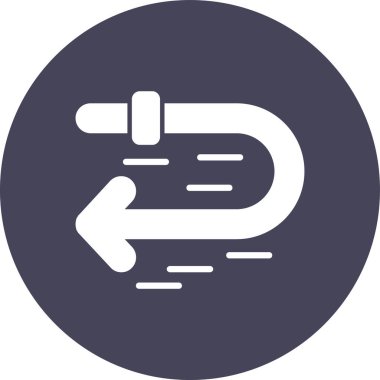 Tek bir harf simgesinin vektör illüstrasyonu