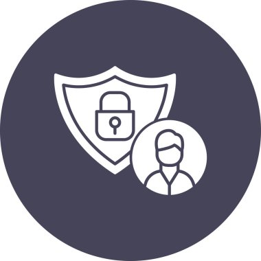 güvenlik simgesi vektör illüstrasyonu