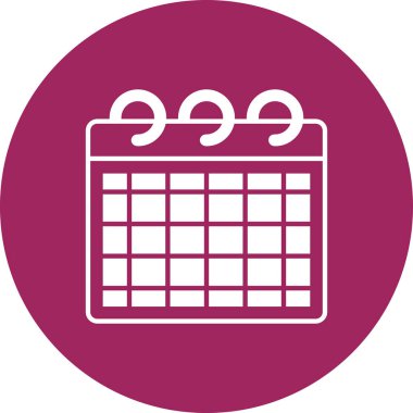 Takvim simgesinin vektör illüstrasyonu