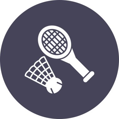 Tenis raketi ikonu. düz tasarım biçimi