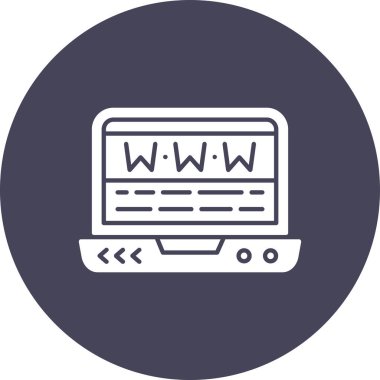 İnternet simgesi vektör illüstrasyonu