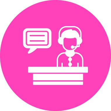 Bilgisayar simgesi olan bir kadının vektör çizimi