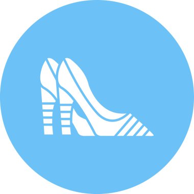 Kadın ayakkabı simgesinin vektör illüstrasyonu