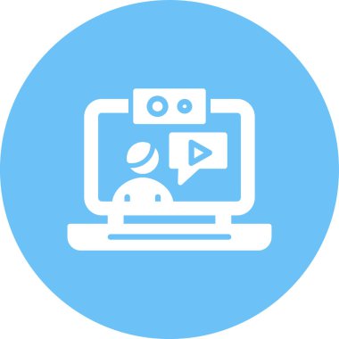 Dizüstü bilgisayar simgesi vektör çizimi