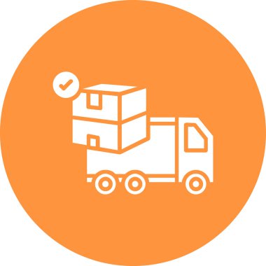 Teslimat. Web simgesi basit illüstrasyon