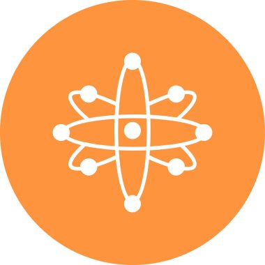 atom vektörü simgesi modern illüstrasyon