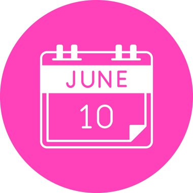 Takvim sembolü. Tasarım düz sembol, pembe renk, yuvarlak açı. beyaz arkaplan.