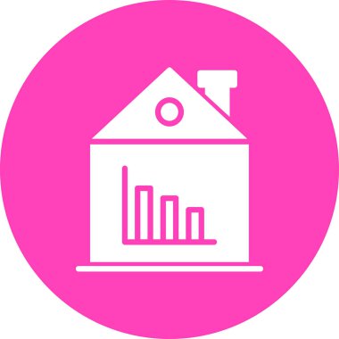 Bir bina simgesinin vektör illüstrasyonu