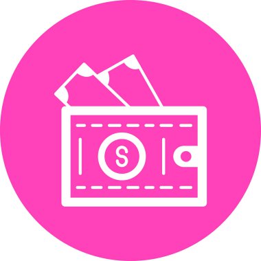 Para için. Web simgesi basit illüstrasyon