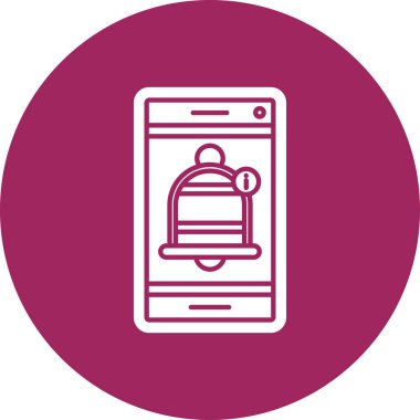 Eşsiz akıllı telefon vektör çizgisi simgesi