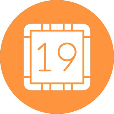 10 tarihli takvimin vektör simgesi.