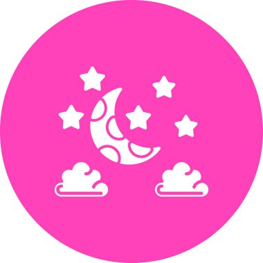 Uydunun şirin bir çizgi film ikonunun vektör çizimi