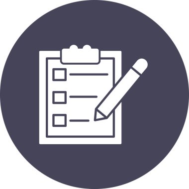 Kontrol listesi simgesi vektör illüstrasyonu