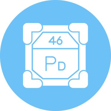 Kimyasal elementin periyodik elementi. Atom sayısının periyodik elementinin vektör çizimi.