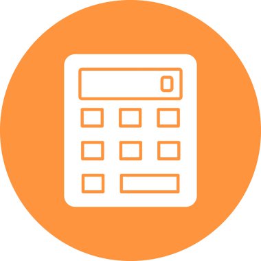 Moda Biçiminde Hesaplayıcı Simgesi İzole Arkaplan