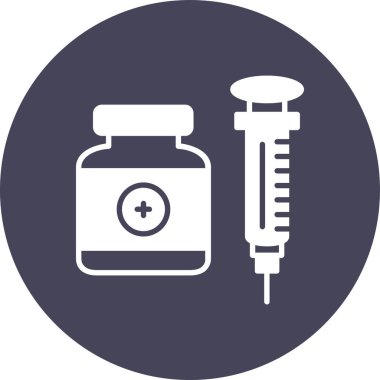 Şırınga. Web simgesi basit illüstrasyon