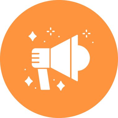 Duyuru hoparlörü simgesi düz stil